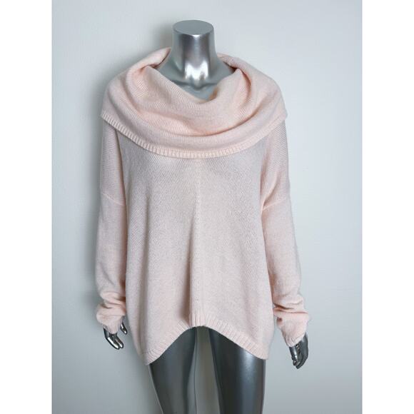 Express Sweater Oversized Slouchy Relaxed Fit Light Pink Knit M/L - Picture 1 of 7